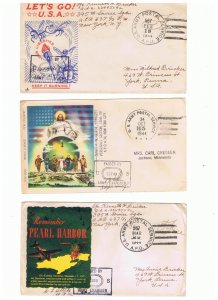 25 Used WWII  used patriotic covers  1942-1944