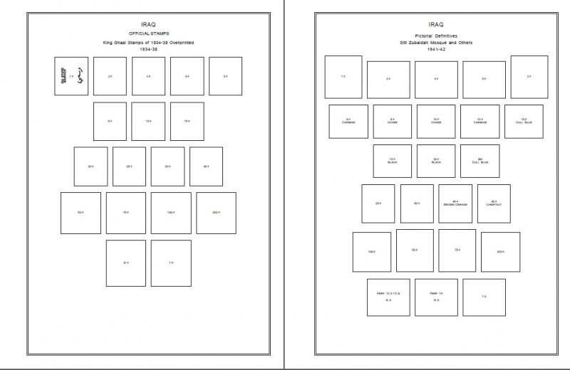 IRAQ STAMP ALBUM PAGES 1923-2011 (277 PDF digital pages)