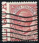 Leoni Cent. 10 perforated varieties right shifted