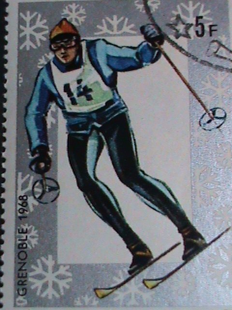 BURUNDI STAMP-1968-SC#226-32 10TH WINTER OLYMPIC GAMES-FRANCE  CTO STAMP SET VF