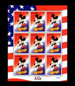 GRENADA - 2002 - DISNEY - MICKEY MOUSE - 100 YEARS OF MAGIC - MINT - MNH SHEET!