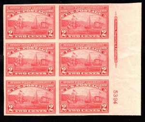 MOMEN: US STAMPS # 373 MINT OG NH VF/XF PLATE BLOCK OF 6 $375 LOT # 21088