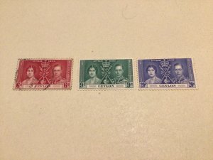 Ceylon 1937 used stamps Ref A55