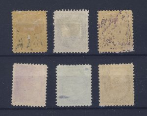 6x Canada Victoria Leaf Stamps; #66-1/2c to #71-6c Guide Value = $275.00