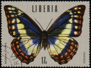 Liberia 686 - Cto - 17c Cypris morpho Butterfly (1974)