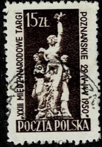 1950 Poland Scott Catalog Number 474 Used