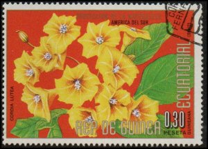 Equatorial Guinea sw1203 - Cto - .30p Yellow Cordia Flower (1976)