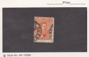 Argentina Scott # 24 Used 30c Orange from 1873 Catalogue $25.00