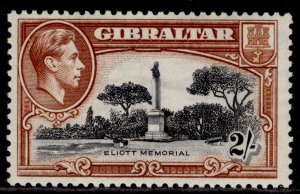 GIBRALTAR GVI SG128b, 2s black & brown, NH MINT. Cat £12.