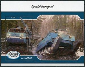 SIERRA LEONE 2017:  SPECIAL TRANSPORT  SOUVENIR SHEET  MINT NH