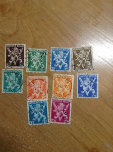 Belgium  # 322-26/28/30-33  Used