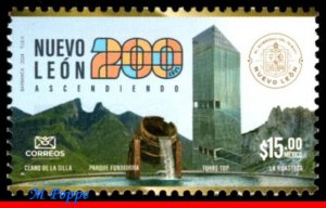 24-06 MEXICO 2024 DECLARATION OF STATE OF NUEVO LEON, 200 Y, ARCHITECTURE, MNH