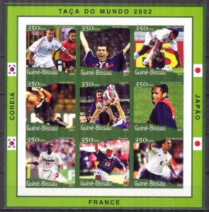 Guinea Bissau 2001 Football Soccer World Cup 2002 (I) Imperf. Sheet MNH