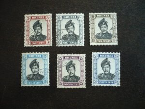 Stamps - Brunei - Scott# 85-93 - Used Part Set of 6 Stamps