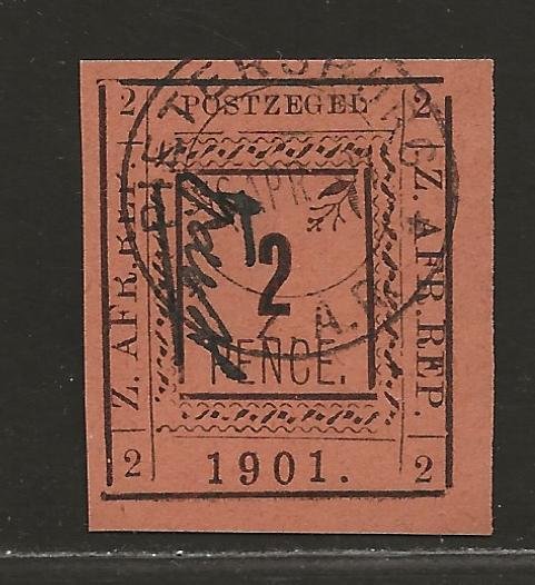 TRANSVAAL SC# 183(SG#9b)  LEFT SPRAY INVERTED   VF/CTO