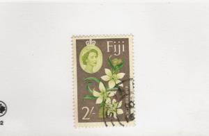 c1960 Fiji SCOTT #184 WHITE ORCHIDS  used stamp