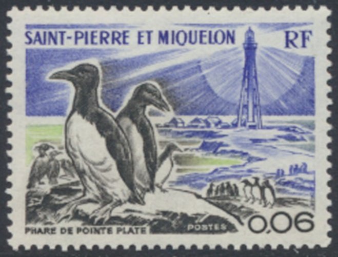Saint Pierre &Miquelon  SG 539  Sc# 443  MNH Birds  Lighthouse see details  /...