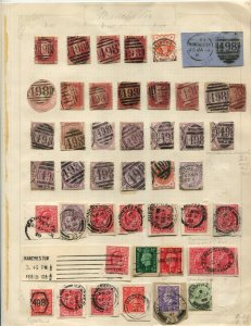 Great Britain Stamps - MANCHESTER, 498 Cancellations, Lot of 45