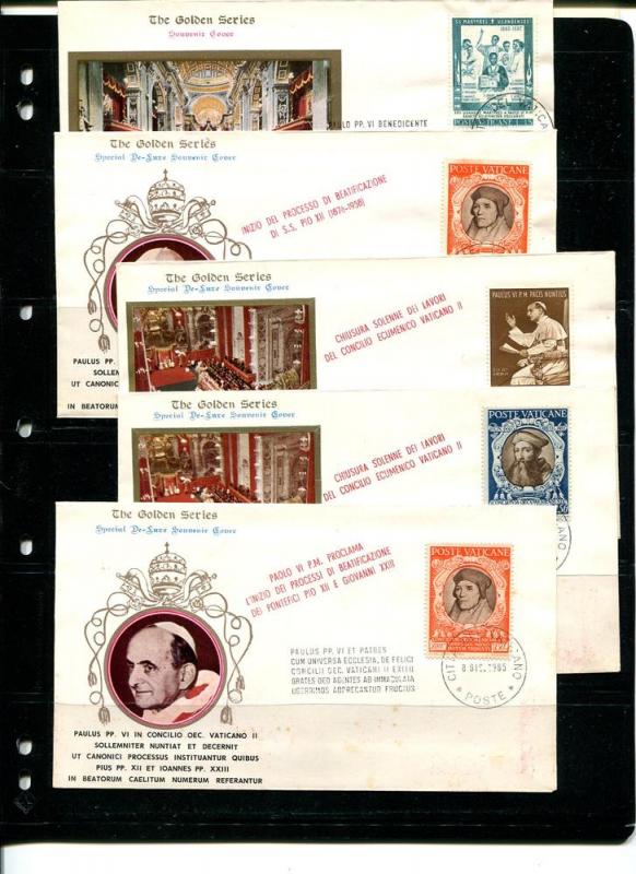 Vatican 1965 - 10 FDC , unaddressed VF - 50 cents each !