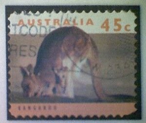 Australia, Scott #1289, used(o), 1994, Wildlife: Kangeroo and Joey, 45¢