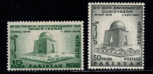 Pakistan Scott 209-210 Quaid-I-Azam stamp set