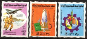 LAR 1978 Military 9th Anniv. of Revolution Sc. 655/7 Set of 3 MNH