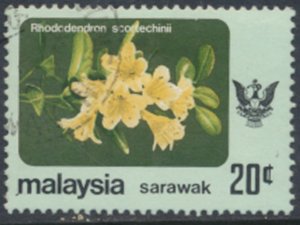 Sarawak  Malaysia  SG 238  SC#  253  Used Flowers  see details & scans