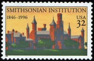 SC#3059 32¢ Smithsonian Institution Single (1996) MNH