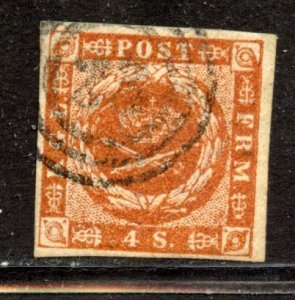 Denmark # 4a, Used. CV $ 15.00
