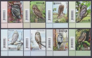 2023 Belarus 1534-1541+Tab Birds - Owls 24,00 €