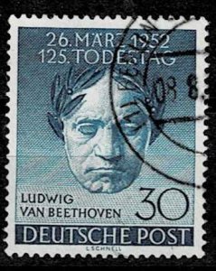 Germany 1952, Sc.#9N80 used Ludwig von Beethoven (1770-1827)