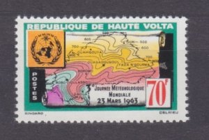 1963 Upper Volta 116 3rd World Meteorological Day Weather Map 1,70 €