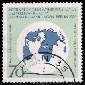 Germany #9N572 Map of the World; Used