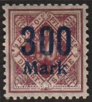 Wurttemberg #O74 Used - 1922 300m. on 50pf.  - Numbers -