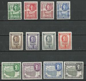 Somaliland # 96-107  Definitives 1942 complete (12) Mint NH