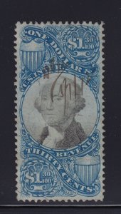 R119 VF used revenue stamp neat cancel with nice color cv $ 800 ! see pic !