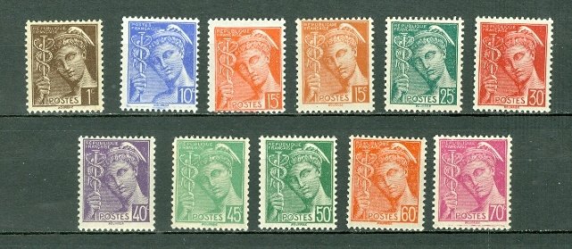 FRANCE 1939 MERCURY#353/368 PART SET MNH...$4.50