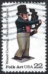 United States #2242 22¢ Folk Art - Nautical Figure (1986). Used.