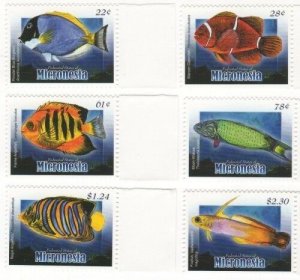 Micronesia 2009 - Fish of the World - Set of 6 Stamps - Scott #817-22 - MNH