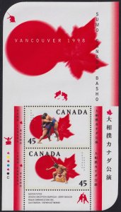 Canada - 1998 - Scott #1724b - MNH souvenir sheet - Sport Wrestling Sumo