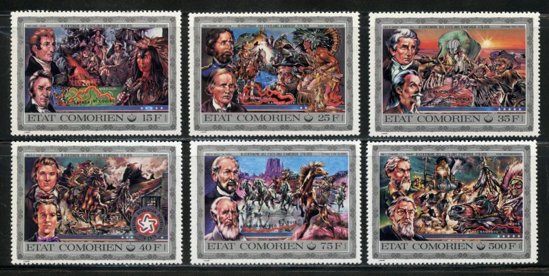 Comoro Islands Scott 165-170 Unused HOG - 1976 American Revolution - SCV $10.05