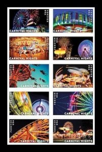 US 5855a-5864a 5864c Carnival Nights imperf NDC block 10 B MNH 2024 after Jun 15