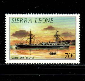 SIERRA LEONE #648 1984 70c CABLE SHIP SCOTIA MINT VF NH O.G