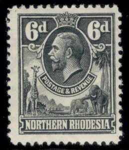 NORTHERN RHODESIA GV SG7, 6d slate-grey, M MINT. 