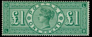 SG212, SCARCE £1 green, NH MINT. Cat £5000+ LB 