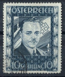 Austria 1936 Dollfuss 10s small corner crease otherwise very fine used sg793 c