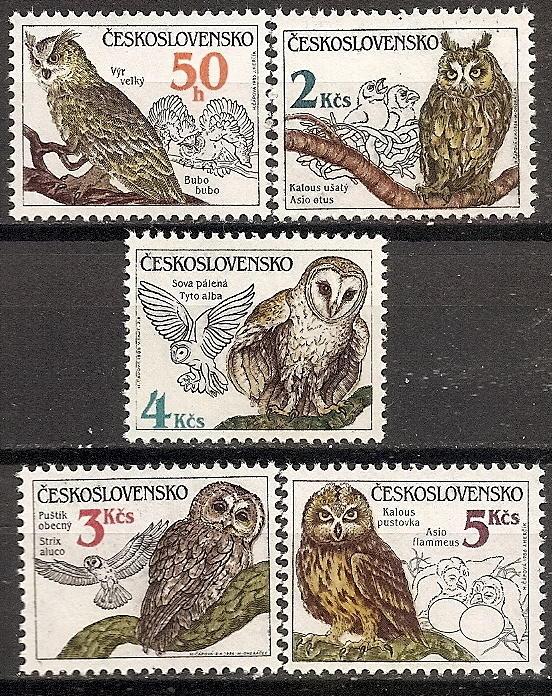 Czechoslovakia 2620-24 MNH 1986 Owls