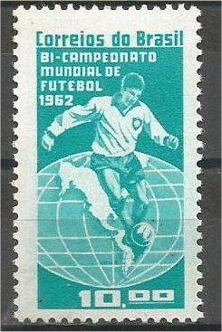 BRAZIL, 1963, MH 10cr, World Soccer, Scott 949