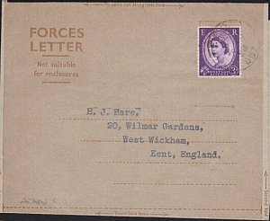 ADEN 1958 GB 3d on Forces Letter - FPO 837 cds.............................B5168