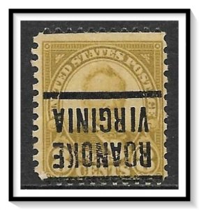 US Precancel #640 Roanoke VA Used